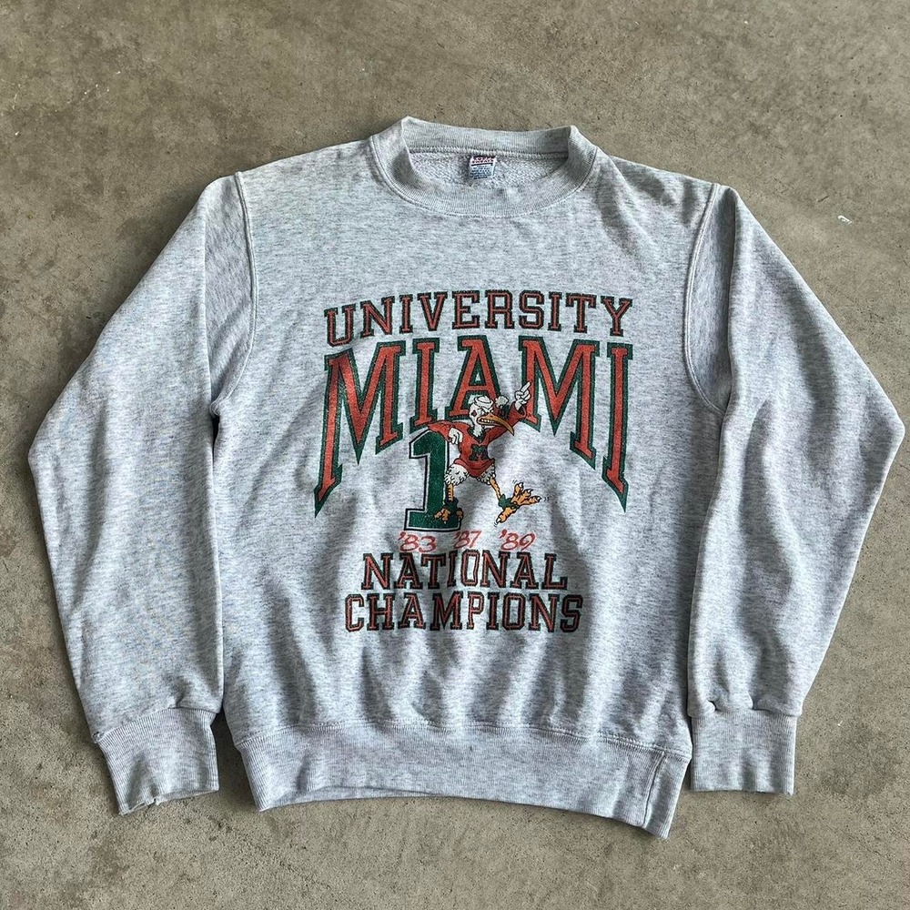 1980s University of Miami National Championship Pullover Sweater size M